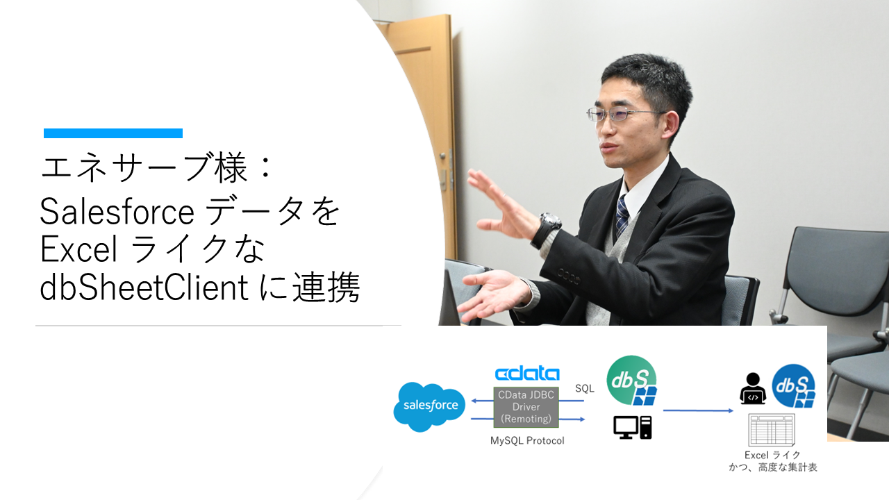 エネサーブ様：salesforceデータをExcelライクなdbSheetClientに連携